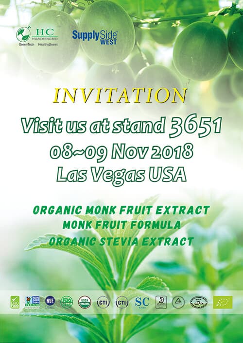 SupplySide West 2018 · Huachengbio Sincerely Invites You