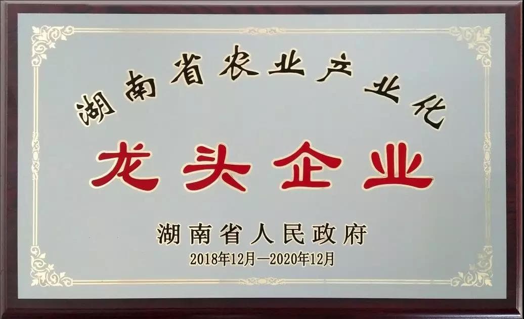 Congratulations！Hunan Huacheng Bio Got &quot;Hunan Leading Enterprise Of Agricultural Industrialization&quot;